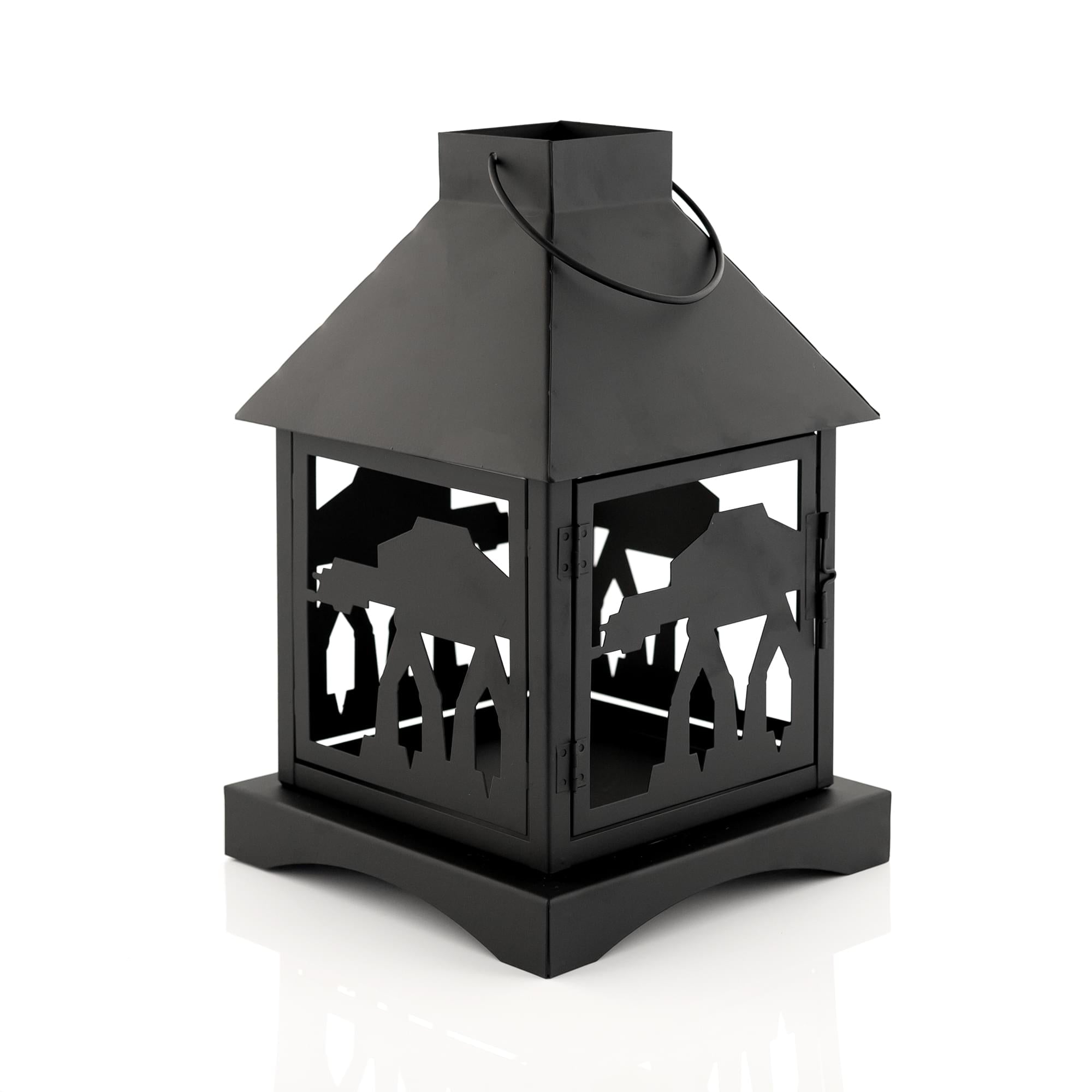 Star Wars black stamped AT-AT iron lantern