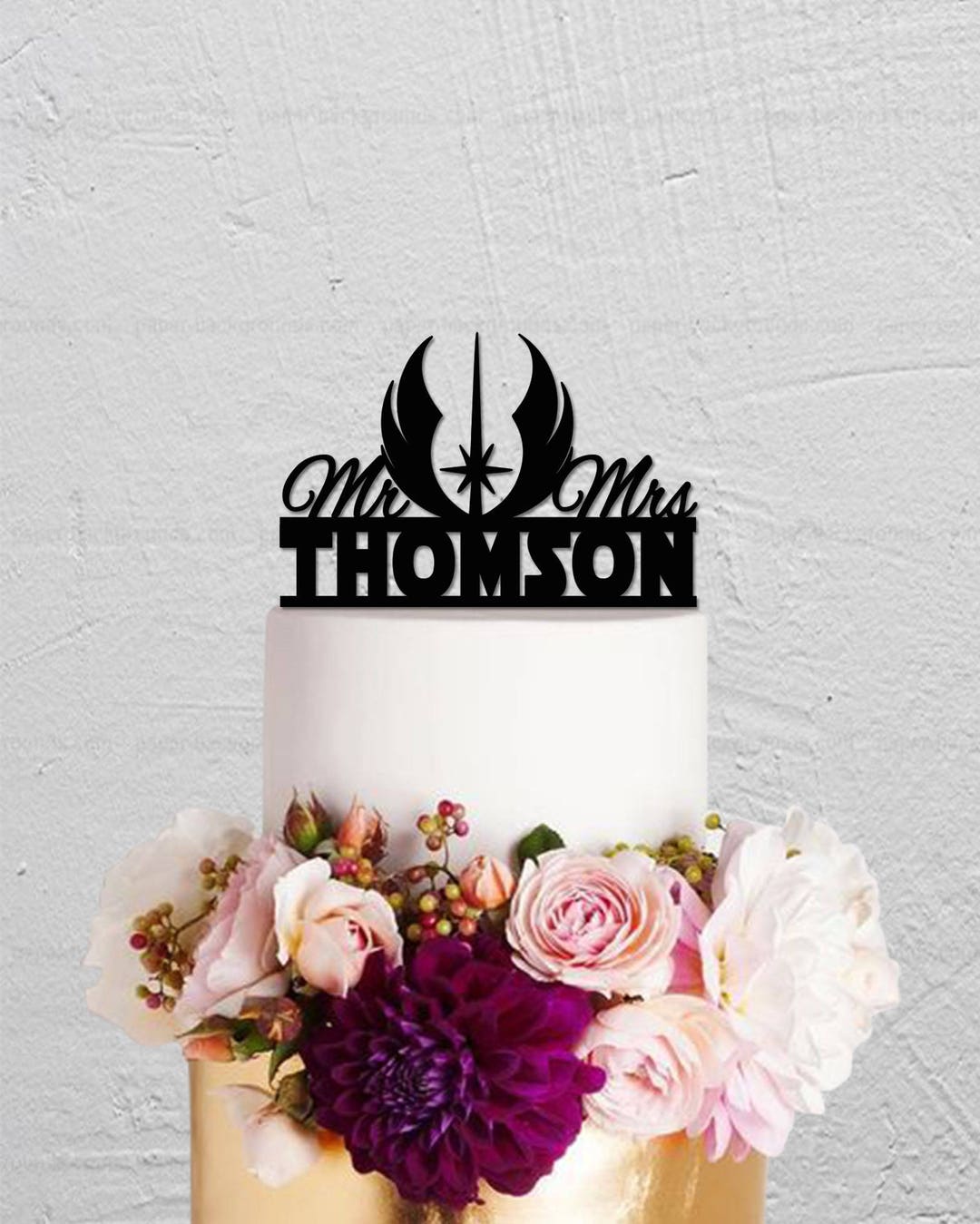 Jedi Star Wars wedding cake topper
