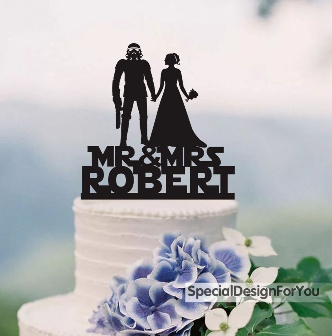 Custom Star Wars wedding cake topper